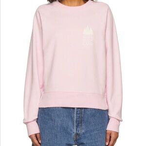 Maison Kitsune pink cotton sweatshirt size M camp